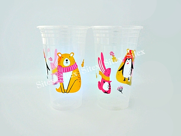 ถ้วยน้ำ 22&nbsp;oz.เรียบ ลาย Three Animals