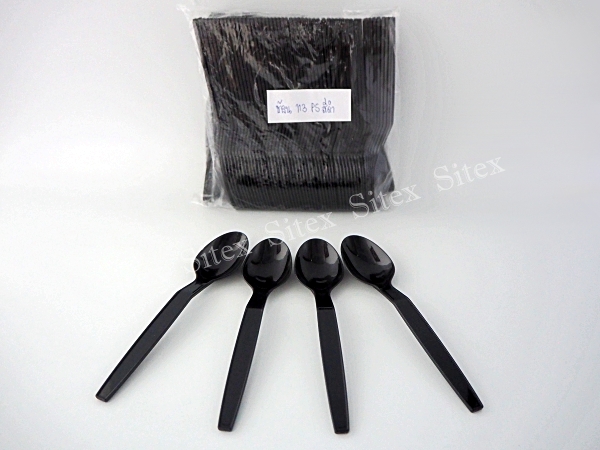 ช้อนยาว PS ดำ