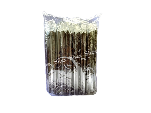 หลอดตรงปลายแหลมสีน้ำตาลห่อฟิล์มขนาด 8 ml.