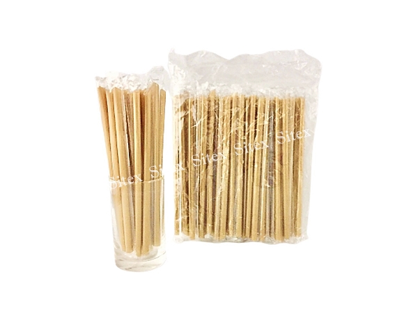 หลอดตรงปลายแหลมสีทองห่อฟิล์มขนาด 8 ml.